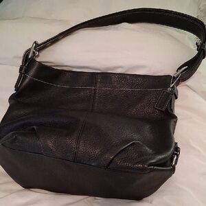 Coach Black Leather Shoulder Bag